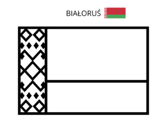 flaga białorusi kolorowanka do drukowania