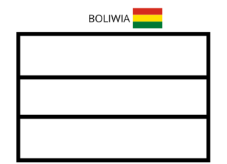 flaga boliwii kolorowanka do drukowania