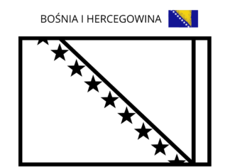 flaga bośni i hercegowiny kolorowanka do drukowania