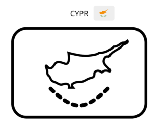 flaga cypru kolorowanka do drukowania
