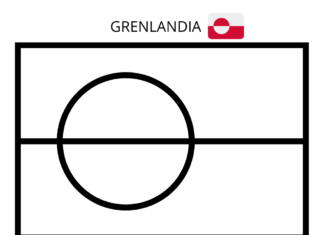 flaga grenlandii kolorowanka do drukowania