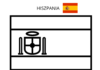 flaga hiszpanii kolorowanka do drukowania