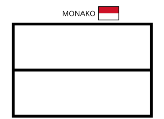 flaga monako kolorowanka do drukowania