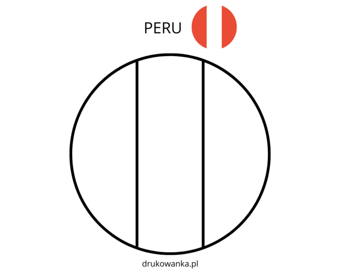 flaga peru kolorowanka do drukowania