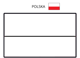 flaga polski kolorowanka do drukowania