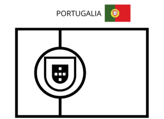 flaga portugalii kolorowanka do drukowania