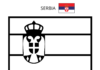 Flaga Serbii flaga serbii kolorowanka do drukowania