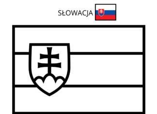 flaga słowacjii kolorowanka do drukowania