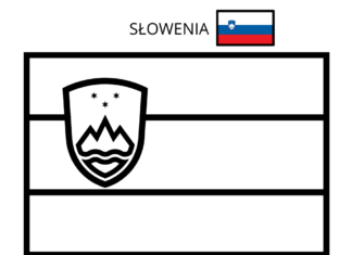 flaga słowenii kolorowanka do drukowania