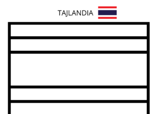 flaga tajlandii kolorowanka do drukowania