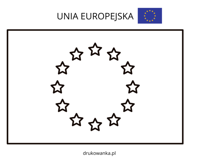 flaga unii europejskiej kolorowanka do drukowania