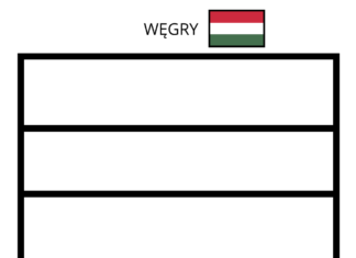 flaga węgier kolorowanka do drukowania