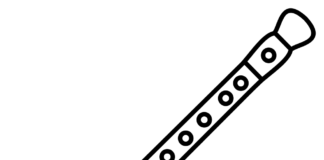 Flet muzyczny flet muzyczny kolorowanka do drukowania