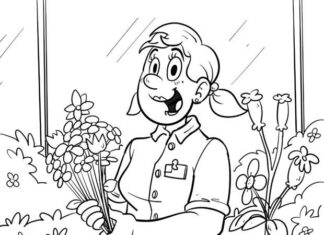 Florystka florystka kolorowanka do drukowania