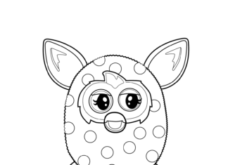 Furby maskotka furby kolorowanka do drukowania
