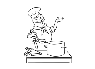 Gotowanie zupy gotowanie zupy kolorowanka do drukowania