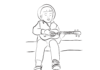Gra na ukulele gra na ukulele kolorowanka do drukowania