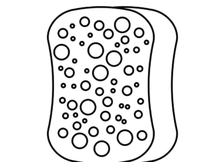 Gąbka do kąpieli gąbka do kąpieli kolorowanka do drukowania