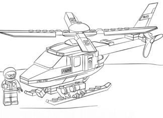 helikopter lego kolorowanka do drukowania