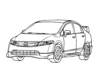 Honda civic honda civic kolorowanka do drukowania