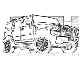 hummer h1 kolorowanka do drukowania