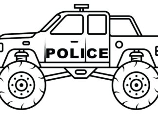 hummer policyjny obrazek do drukowania