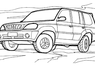 hyundai terracan kolorowanka do drukowania