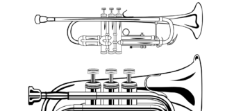 instrumenty dęte kolorowanka do drukowania