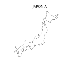 japonia mapa kolorowanka do drukowania