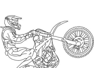 Jazda krosem jazda krosem kolorowanka do drukowania