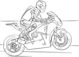 Jazda na ścigaczu jazda na ścigaczu kolorowanka do drukowania