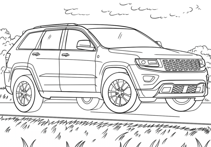 jeep grand cherokee kolorowanka do drukowania