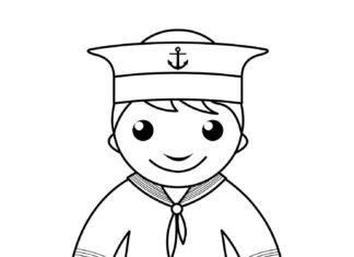 kapitan statku kolorowanka do drukowania