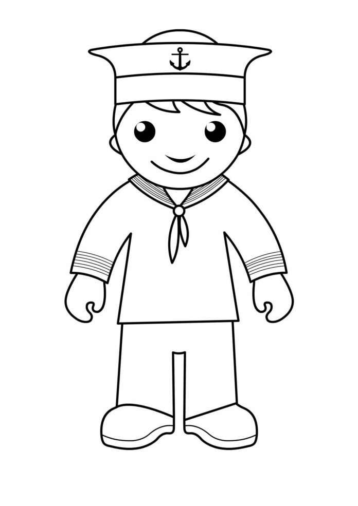 kapitan statku kolorowanka do drukowania