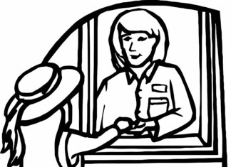 kasa z biletami kolorowanka do drukowania