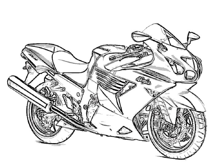 kawasaki ninja kolorowanka do drukowania