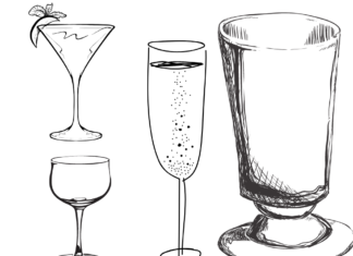 kieliszki kolorowanka do drukowania