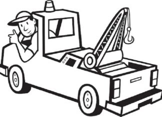 Kierowca holownika kierowca holownika kolorowanka do drukowania