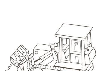 kierowca spychacza kolorowanka do drukowania