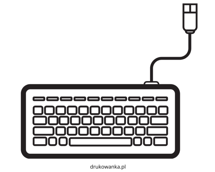 klawiatura do komputera kolorowanka do drukowania