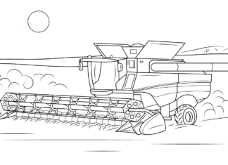 Kombajn bizon kombajn bizon kolorowanka do drukowania