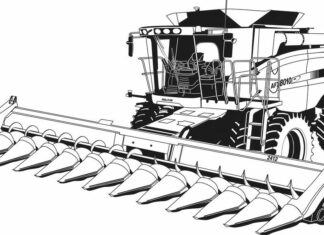 kombajn do kukurydzy kolorowanka do drukowania