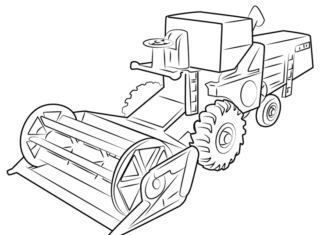 kombajn do zboża kolorowanka do drukowania