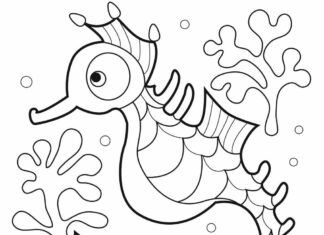 Konik morski pod wodą konik morski pod wodą kolorowanka do drukowania