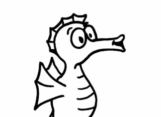 Konik morski rysunek konik morski rysunek kolorowanka do drukowania