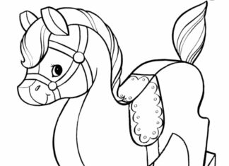 konik na biegunach kolorowanka do drukowania