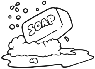 Kostka mydła kostka mydła kolorowanka do drukowania