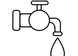 Kran z wodą kran z wodą kolorowanka do drukowania
