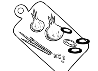 krojenie warzyw kolorowanka do drukowania