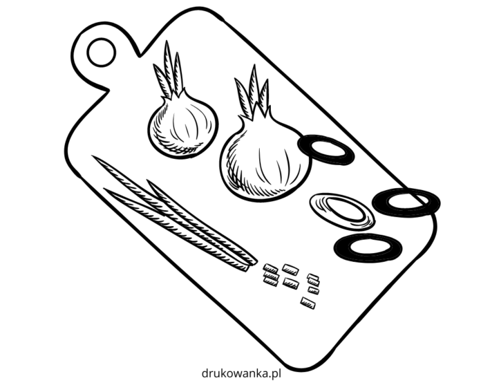 krojenie warzyw kolorowanka do drukowania